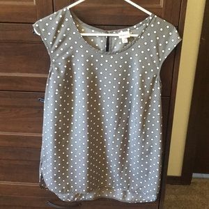 Merona grey geometric polka dot no sleeve blouse